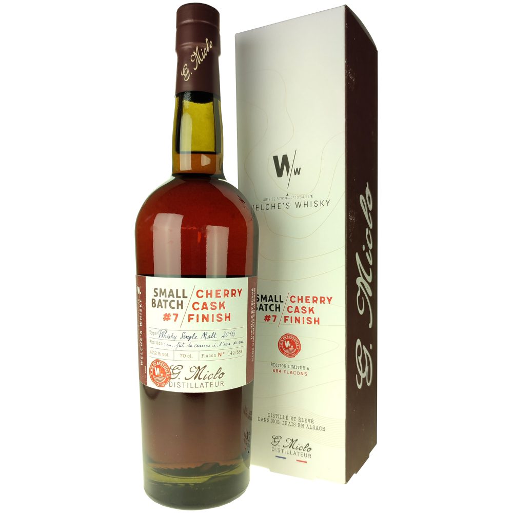 Welche's Whisky Single Malt #7 Small Batch Cherry Cask Finish, Distillerie Miclo 1 Welche's Whisky Single Malt 7 Small Batch Cherry Cask Finish Distillerie Miclo